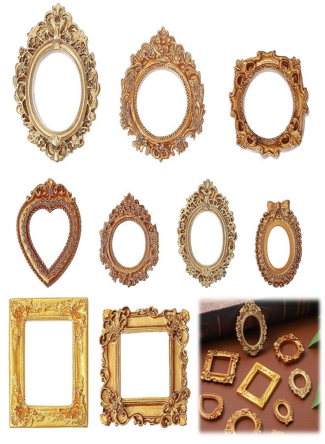 سكويشي إطار صور صغير مرن مكون من 9 قطع، إطار صور عتيق، إطارات صغيرة من الراتنج لتزيين المنزل، مشاريع يدوية، زينة حفلات، دعائم تصوير، تعليق على الحائط، عرض مجوهرات - Image 1